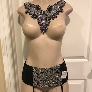 Rave Garter Belt and Lace Appliqué
